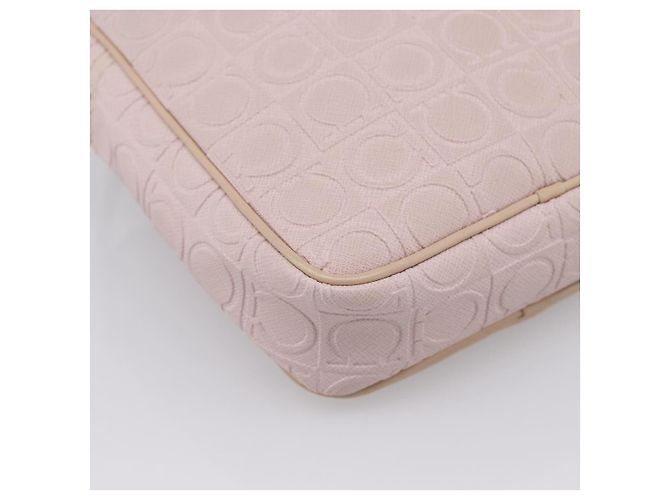 Borsa a tracolla Salvatore Ferragamo Gancini in pelle rosa e oro Auth ka5915A D'oro - vista 16