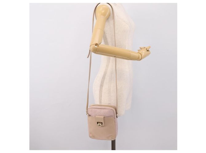 Borsa a tracolla Salvatore Ferragamo Gancini in pelle rosa e oro Auth ka5915A D'oro - vista 21
