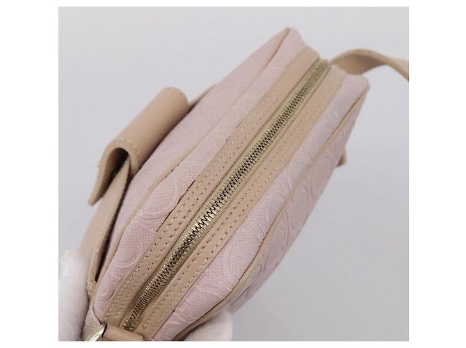 Borsa a tracolla Salvatore Ferragamo Gancini in pelle rosa e oro Auth ka5915A D'oro - vista 6