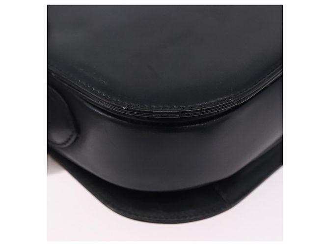 Céline CELINE Borsa a spalla Horse Carriage in pelle nera e oro Auth 199572 Nero D'oro - vista 15