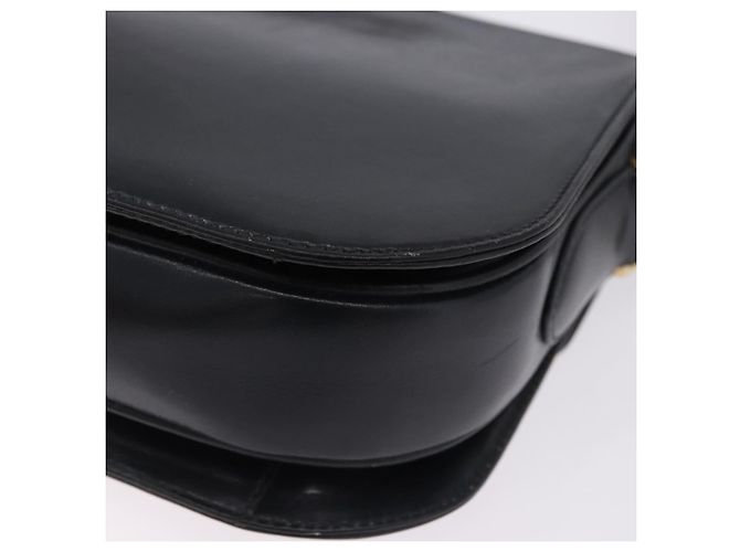 Céline CELINE Borsa a spalla Horse Carriage in pelle nera e oro Auth 199572 Nero D'oro - vista 16