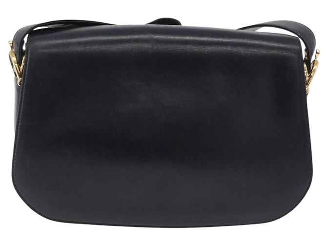 Céline CELINE Borsa a spalla Horse Carriage in pelle nera e oro Auth 199572 Nero D'oro - vista 2