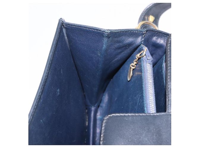 Céline CELINE Borsa a spalla Horse Carriage in pelle nera e oro Auth 199572 Nero D'oro - vista 20