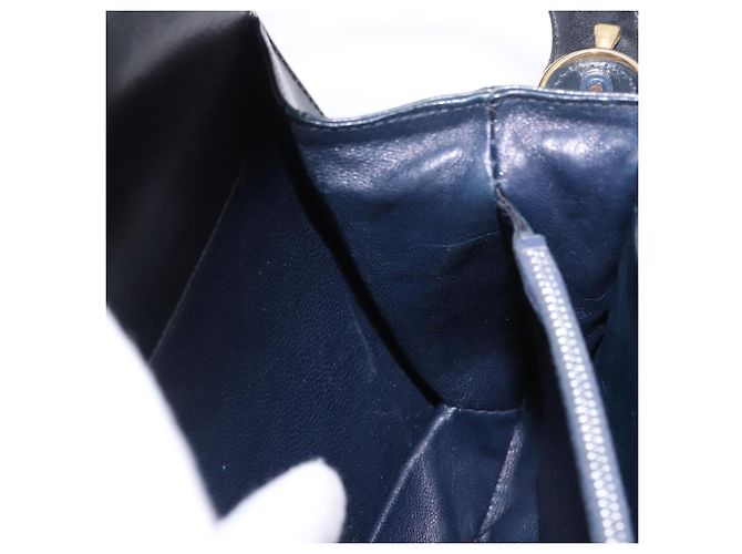 Céline CELINE Borsa a spalla Horse Carriage in pelle nera e oro Auth 199572 Nero D'oro - vista 24