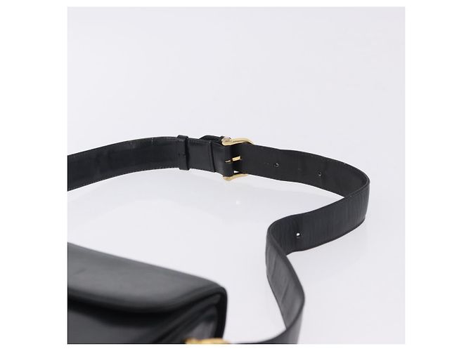 Céline CELINE Borsa a spalla Horse Carriage in pelle nera e oro Auth 199572 Nero D'oro - vista 8