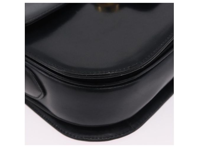 Céline CELINE Borsa a spalla Horse Carriage in pelle nera e oro Auth 199572 Nero D'oro - vista 9