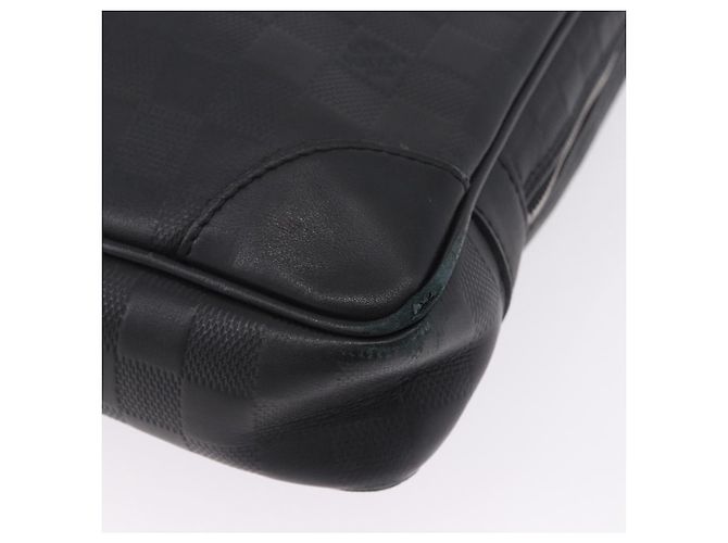 LOUIS VUITTON Damier Infini Porte Documents Voyage Bag Black N41146 Auth 200646 Nero - vista 10