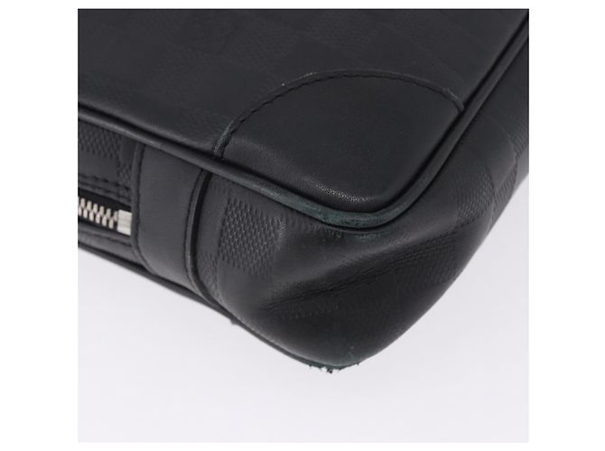 LOUIS VUITTON Damier Infini Porte Documents Voyage Bag Black N41146 Auth 200646 Nero - vista 14