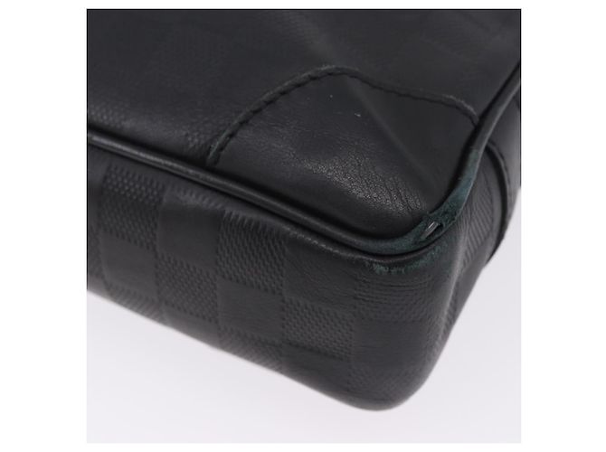 LOUIS VUITTON Damier Infini Porte Documents Voyage Bag Black N41146 Auth 200646 Nero - vista 15