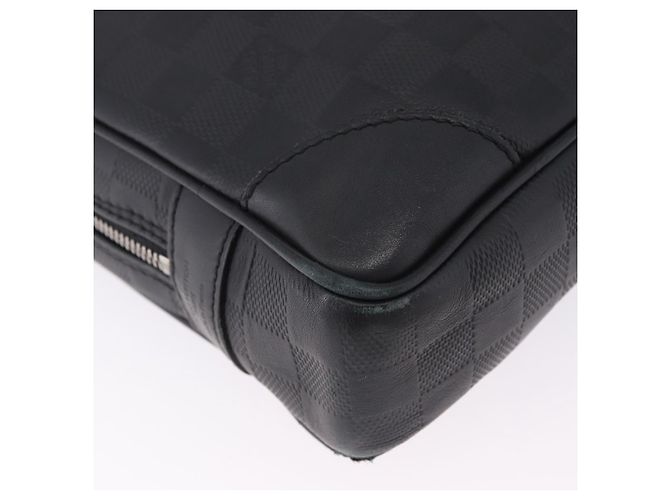 LOUIS VUITTON Damier Infini Porte Documents Voyage Bag Black N41146 Auth 200646 Nero - vista 16