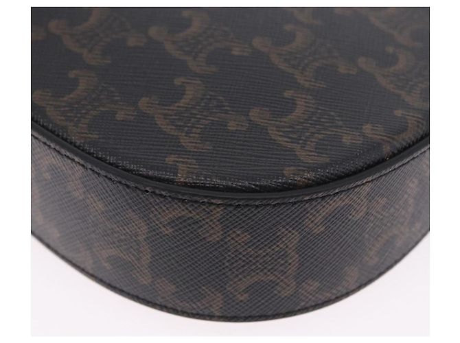 Céline CELINE Triomphe Medium Tilley Bag Borsa a tracolla PVC Black Auth SW2664SAM Nero - vista 15