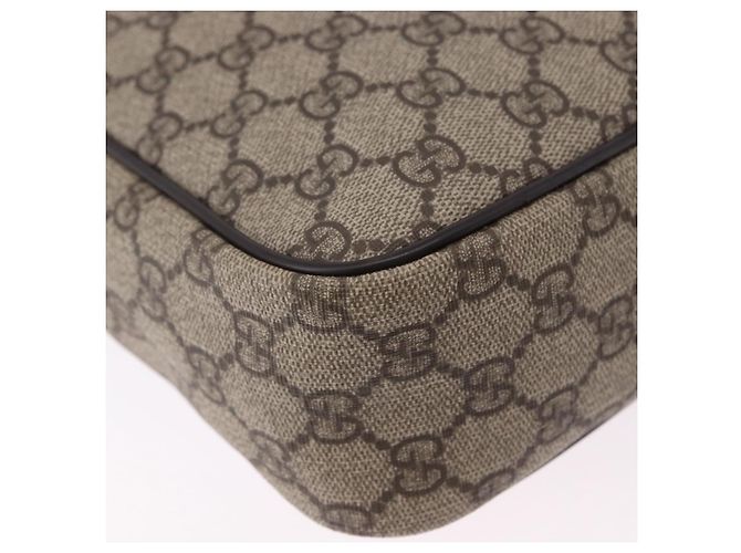 Borsa a tracolla GUCCI GG Supreme PVC Beige Gold 233268 Auth 197812 D'oro - vista 15