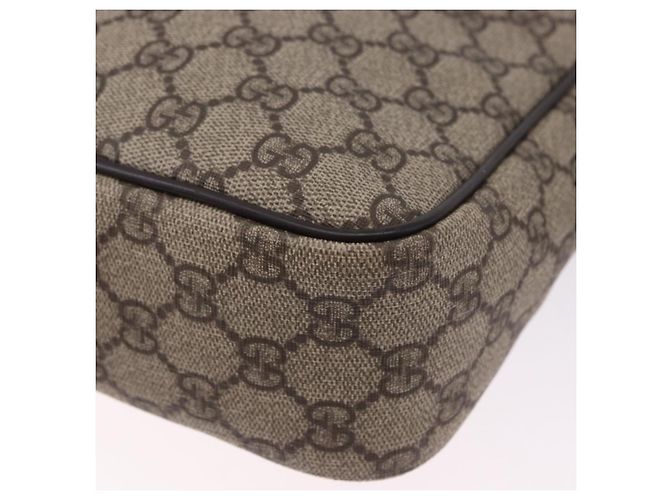 Borsa a tracolla GUCCI GG Supreme PVC Beige Gold 233268 Auth 197812 D'oro - vista 16