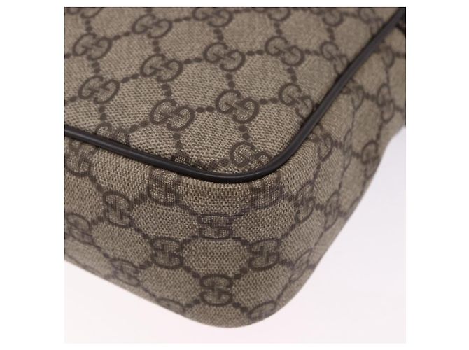 Borsa a tracolla GUCCI GG Supreme PVC Beige Gold 233268 Auth 197812 D'oro - vista 18