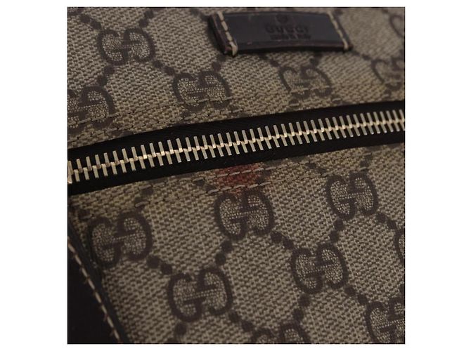 Borsa a tracolla GUCCI GG Supreme PVC Beige Gold 233268 Auth 197812 D'oro - vista 2
