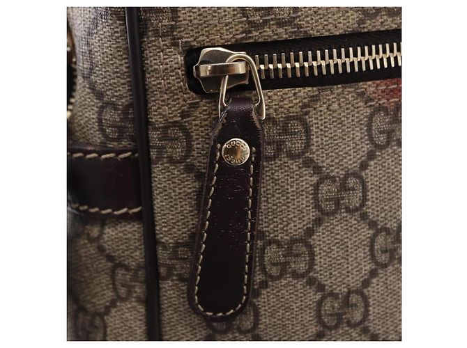 Borsa a tracolla GUCCI GG Supreme PVC Beige Gold 233268 Auth 197812 D'oro - vista 20
