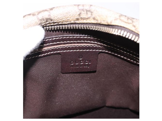 Borsa a tracolla GUCCI GG Supreme PVC Beige Gold 233268 Auth 197812 D'oro - vista 22