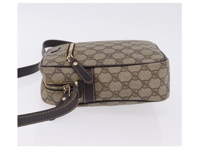 Borsa a tracolla GUCCI GG Supreme PVC Beige Gold 233268 Auth 197812 D'oro - vista 5