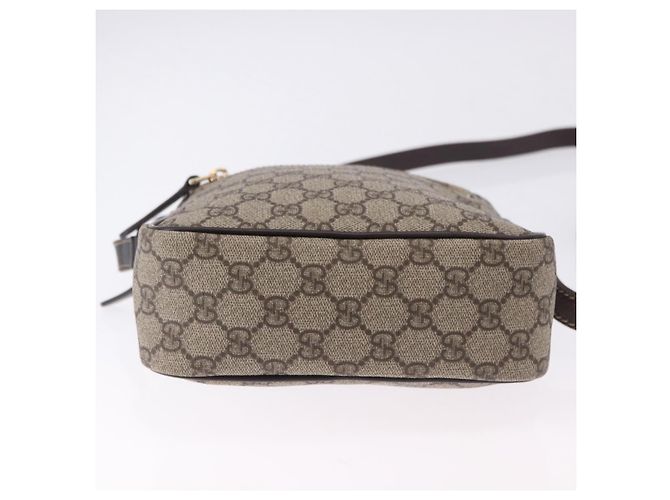 Borsa a tracolla GUCCI GG Supreme PVC Beige Gold 233268 Auth 197812 D'oro - vista 6