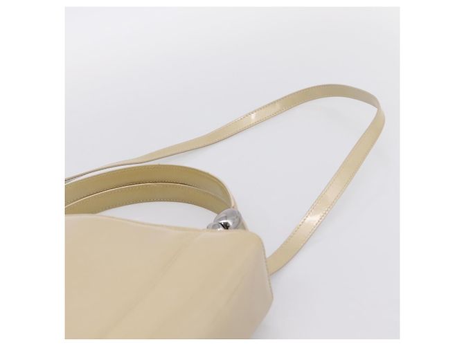 Borsa Christian Dior Maris Pearl Patent 2way Beige Silver Auth ep15732 Argento - vista 15