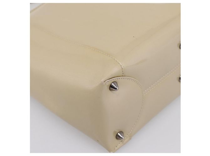 Borsa Christian Dior Maris Pearl Patent 2way Beige Silver Auth ep15732 Argento - vista 17