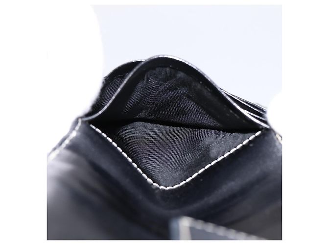 Portafoglio FENDI Zucchino Canvas Navy Silver Auth 200177 Argento Blu navy - vista 19