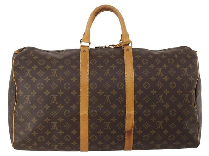 LOUIS VUITTON Monogram Keepall 55 Boston Bag M41424 LV Auth 195357 Monogramma - vista 2