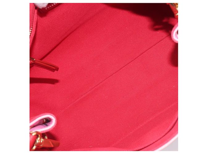 Borsa a Mano Miu Miu Canvas 2way Pink Gold Auth 199590M Rosa D'oro - vista 11