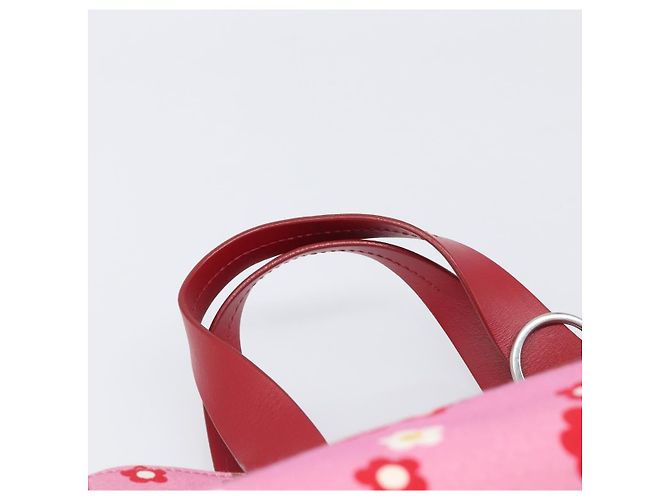 Borsa a Mano Miu Miu Canvas 2way Pink Gold Auth 199590M Rosa D'oro - vista 14