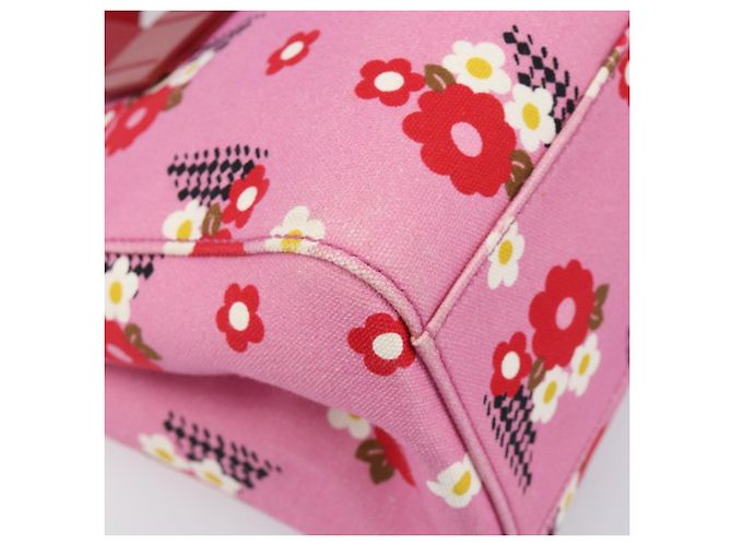 Borsa a Mano Miu Miu Canvas 2way Pink Gold Auth 199590M Rosa D'oro - vista 18