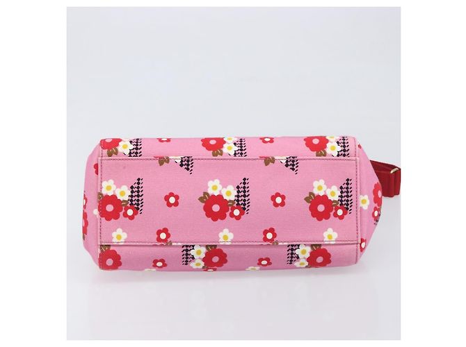 Borsa a Mano Miu Miu Canvas 2way Pink Gold Auth 199590M Rosa D'oro - vista 5