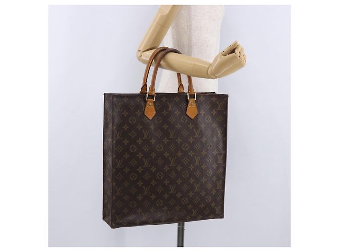 LOUIS VUITTON Monogram Sac Plat Hand Bag M51140 LV Auth ka5853 Monogramma - vista 22