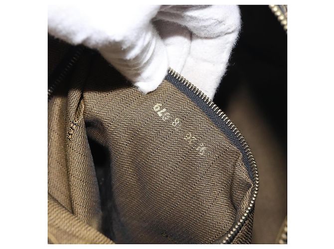 Borsa a mano Vanity FENDI Zucca Canvas Marrone Tono Oro Auth 199059 - vista 12