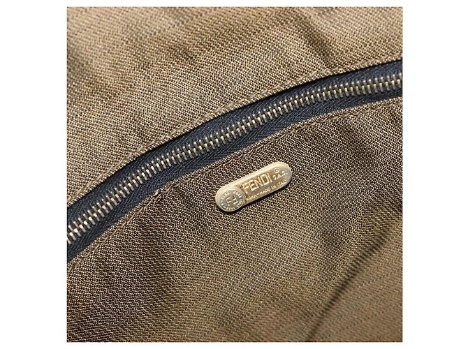 Borsa a mano Vanity FENDI Zucca Canvas Marrone Tono Oro Auth 199059 - vista 19