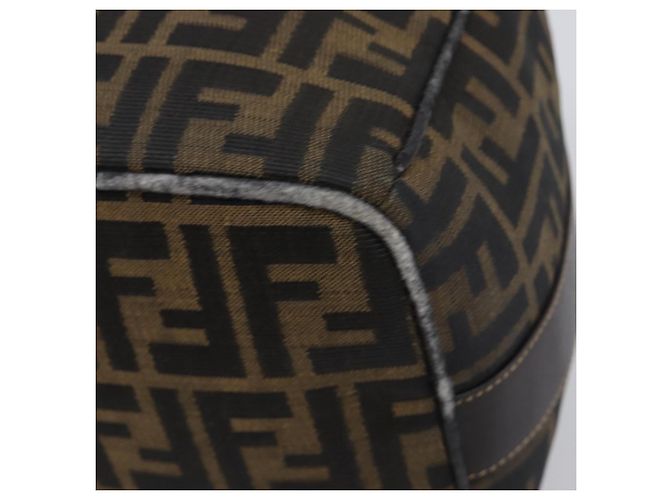 Borsa a mano Vanity FENDI Zucca Canvas Marrone Tono Oro Auth 199059 - vista 8