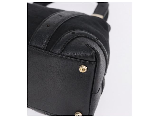 Borsa a mano GUCCI Canvas Black Gold 145761 Auth ka5897V Nero D'oro - vista 14