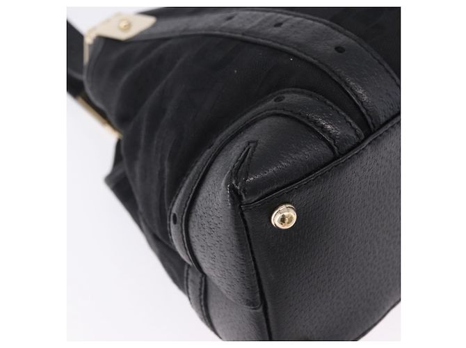 Borsa a mano GUCCI Canvas Black Gold 145761 Auth ka5897V Nero D'oro - vista 15