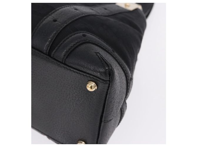 Borsa a mano GUCCI Canvas Black Gold 145761 Auth ka5897V Nero D'oro - vista 16