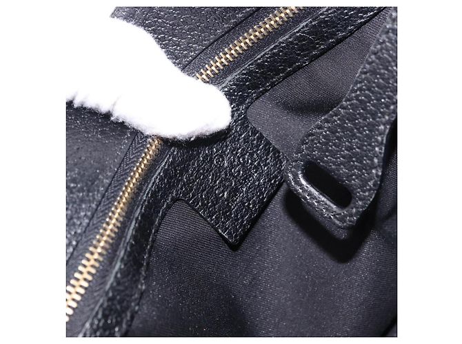 Borsa a mano GUCCI Canvas Black Gold 145761 Auth ka5897V Nero D'oro - vista 17
