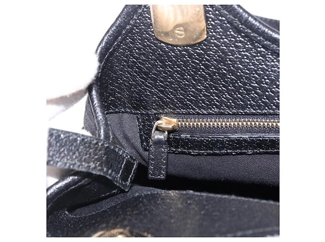 Borsa a mano GUCCI Canvas Black Gold 145761 Auth ka5897V Nero D'oro - vista 20