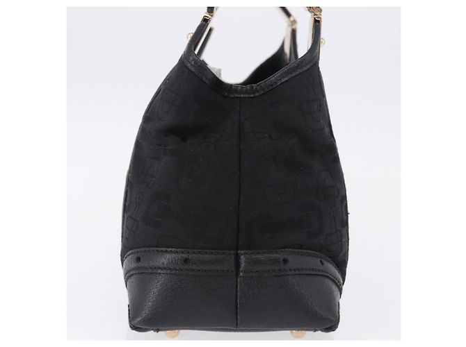 Borsa a mano GUCCI Canvas Black Gold 145761 Auth ka5897V Nero D'oro - vista 3