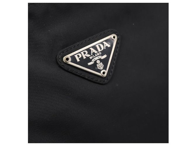 Borsa a tracolla PRADA Nylon Black Silver Auth 200908V Nero Argento - vista 17