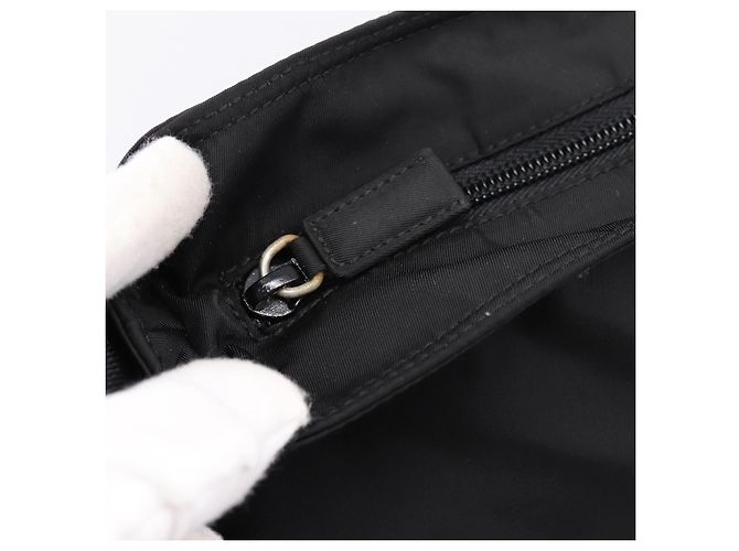 Borsa a tracolla PRADA Nylon Black Silver Auth 200908V Nero Argento - vista 18