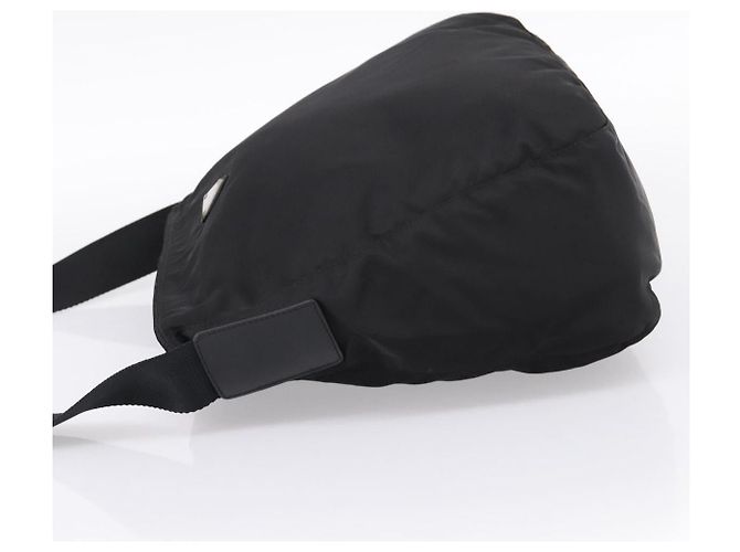 Borsa a tracolla PRADA Nylon Black Silver Auth 200908V Nero Argento - vista 3