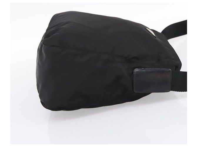 Borsa a tracolla PRADA Nylon Black Silver Auth 200908V Nero Argento - vista 4