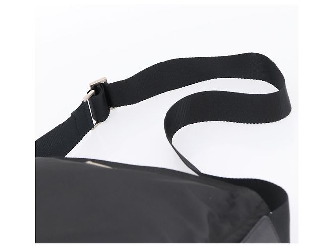 Borsa a tracolla PRADA Nylon Black Silver Auth 200908V Nero Argento - vista 8