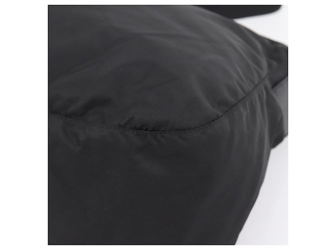 Borsa a tracolla PRADA Nylon Black Silver Auth 200908V Nero Argento - vista 9