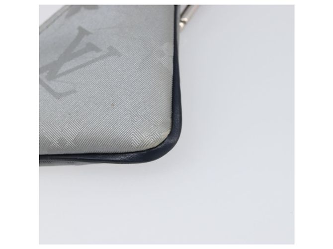 LOUIS VUITTON Monogram satellite Porte Cles Charm Silver MP2217 LV Auth 196994A Plata - vista 15