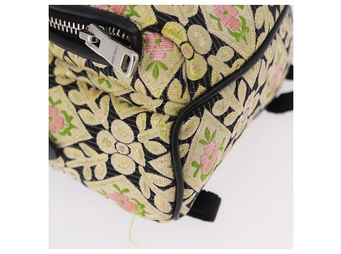 Borsa a tracolla Miu Miu Raso Giallo Argento Auth 195988M - vista 16