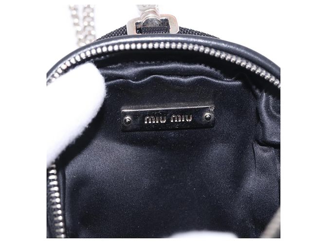 Borsa a tracolla Miu Miu Raso Giallo Argento Auth 195988M - vista 22